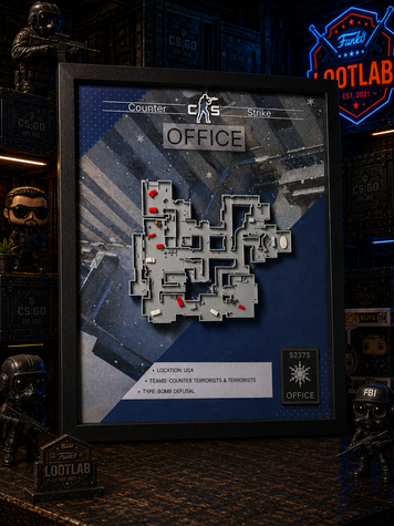 Арт рамка 3D карти "Office&rdquo; з гри Counter Strike Office v.1 фото