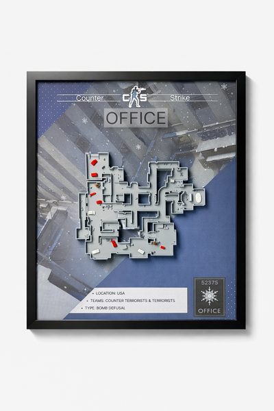 Арт рамка 3D карти "Office&rdquo; з гри Counter Strike Office v.1 фото