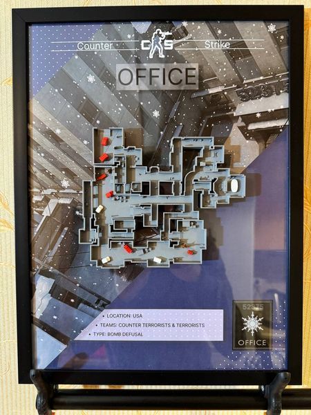 Арт рамка 3D карти "Office&rdquo; з гри Counter Strike Office v.1 фото