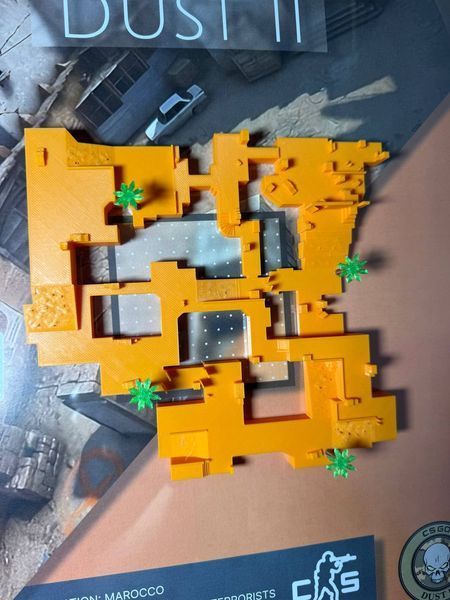Арт рамка 3D карти "Dust II&rdquo; з гри Counter Strike Dust II v.3 фото