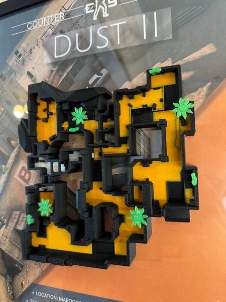 Арт рамка 3D карти "Dust II&rdquo; з гри Counter Strike Dust II v.5 фото