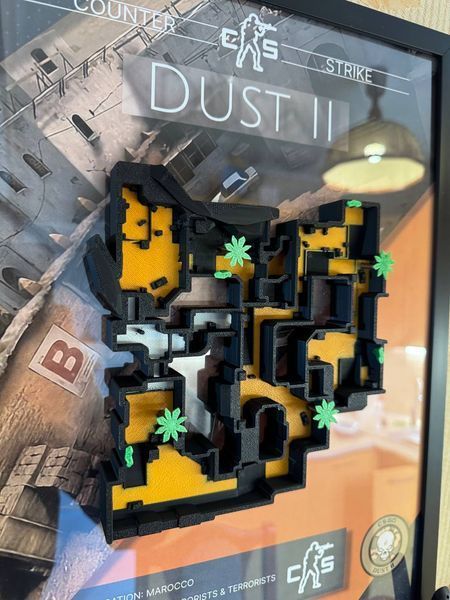 Арт рамка 3D карти "Dust II&rdquo; з гри Counter Strike Dust II v.5 фото