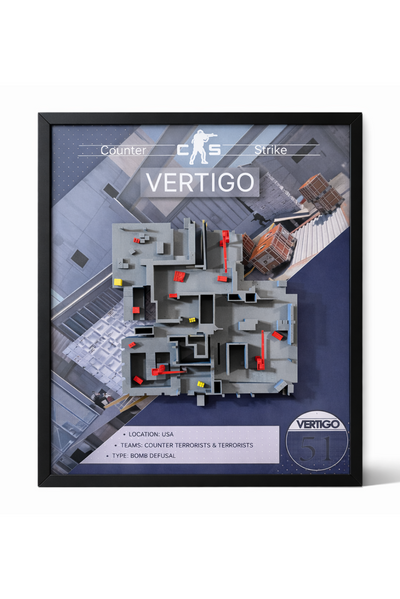 Арт рамка 3D карти "Vertigo&rdquo; з гри Counter Strike Vertigo v.2 фото