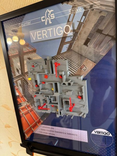 Арт рамка 3D карти "Vertigo&rdquo; з гри Counter Strike Vertigo v.2 фото