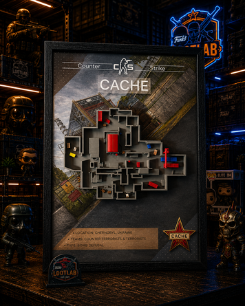 Арт рамка 3D карти "Cache&rdquo; з гри Counter Strike Cache v.2 фото