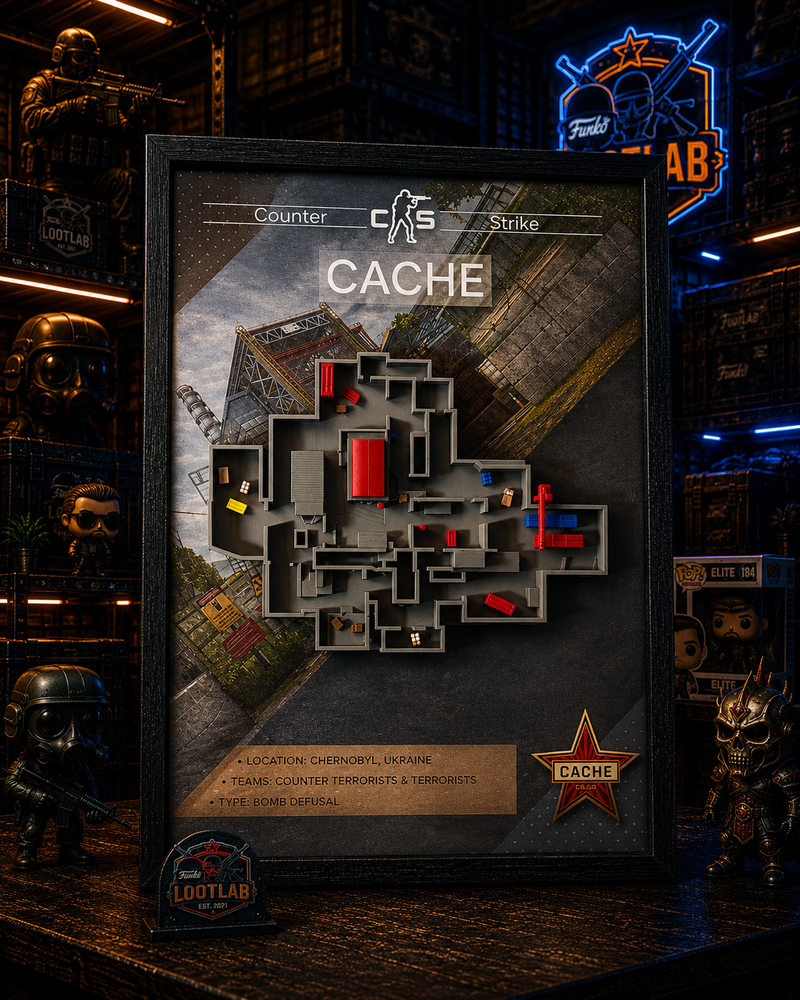 Арт рамка 3D карти "Cache&rdquo; з гри Counter Strike Cache v.2 фото