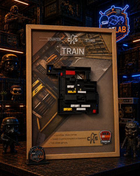 Арт рамка 3D карти "Traine&rdquo; з гри Counter Strike Traine v.1 фото