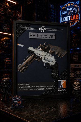 Арт рамка 3D карти "R8 Revolver&rdquo; з гри Counter Strike R8 Revolver фото