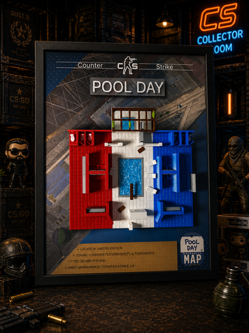 Арт рамка 3D карти "Pool Day&rdquo; з гри Counter Strike Pool Day v.1 фото