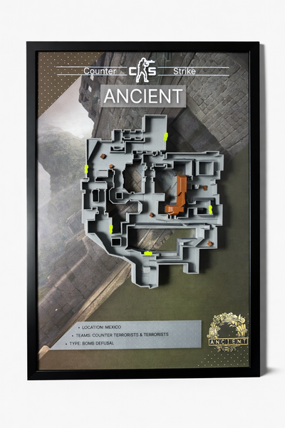 Арт рамка 3D карти "Ancient&rdquo; з гри Counter Strike Ancient v.1 фото
