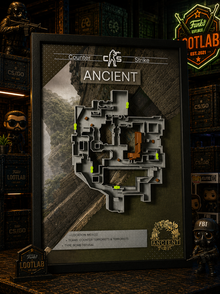 Арт рамка 3D карти "Ancient&rdquo; з гри Counter Strike Ancient v.1 фото