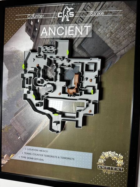 Арт рамка 3D карти "Ancient&rdquo; з гри Counter Strike Ancient v.1 фото