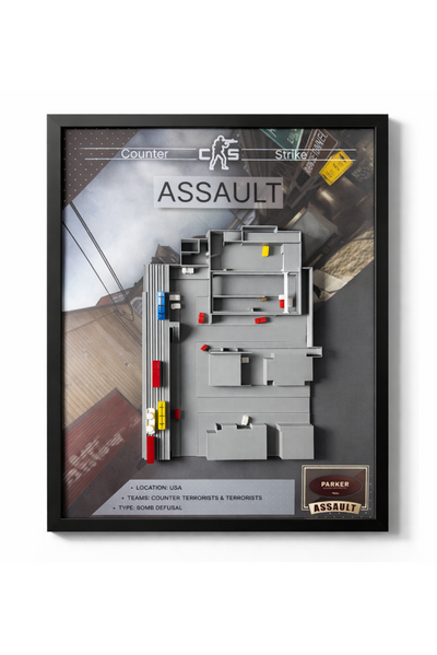 Арт рамка 3D карти "Assault&rdquo; з гри Counter Strike Assault v.1 фото